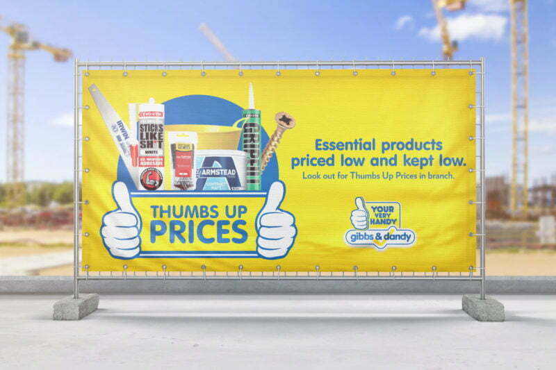 Yellow Mesh Fence Banner with Promotional Message Display